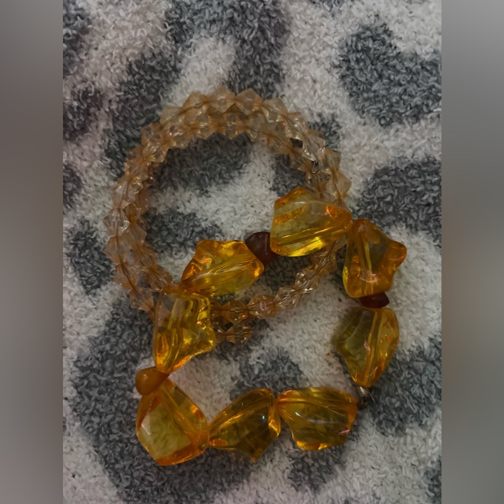 Set of 2 orange bracelet